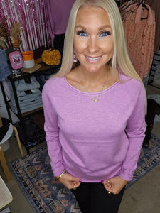 Bringing Awareness Sweater Top ( Heathered Periwinkle)