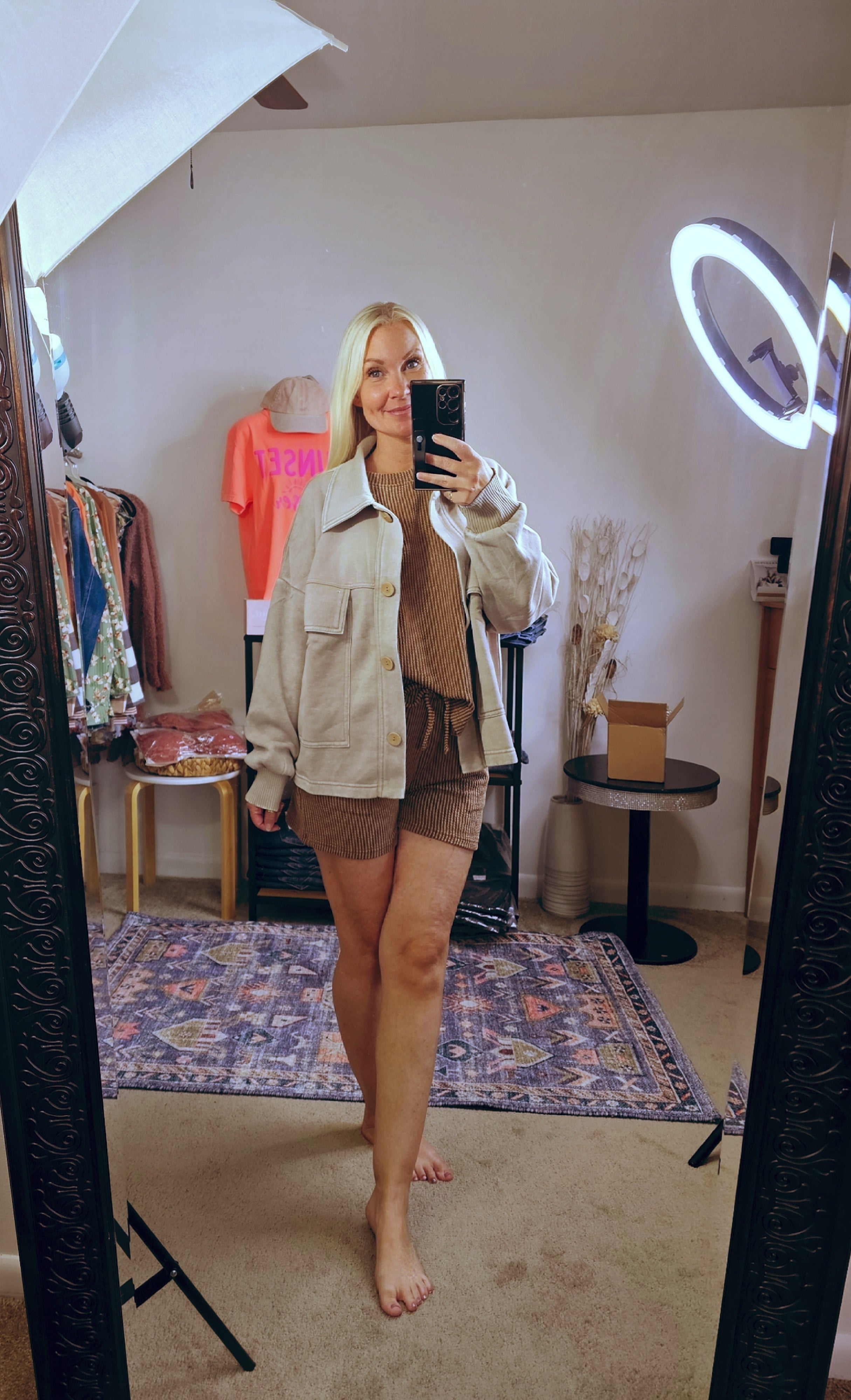 Living For The Weekend Shacket - Ash Mocha