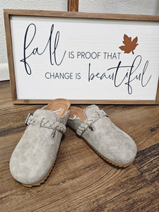 Very G Iris Braided Clogs - Grey