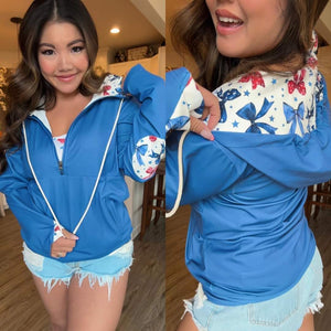 Patriotic Chloe Quarter Zip Up Pullover