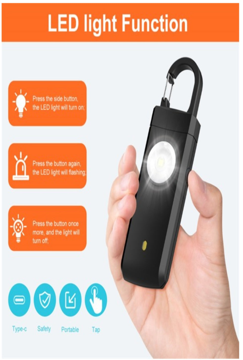 Protect Yourself - Safety Alarm & Flashlight