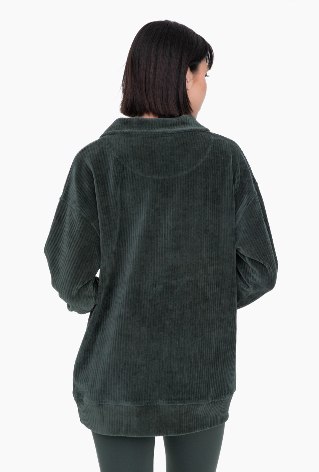 Chasing The Chill Factor Collared Pullover (Deep Forest)