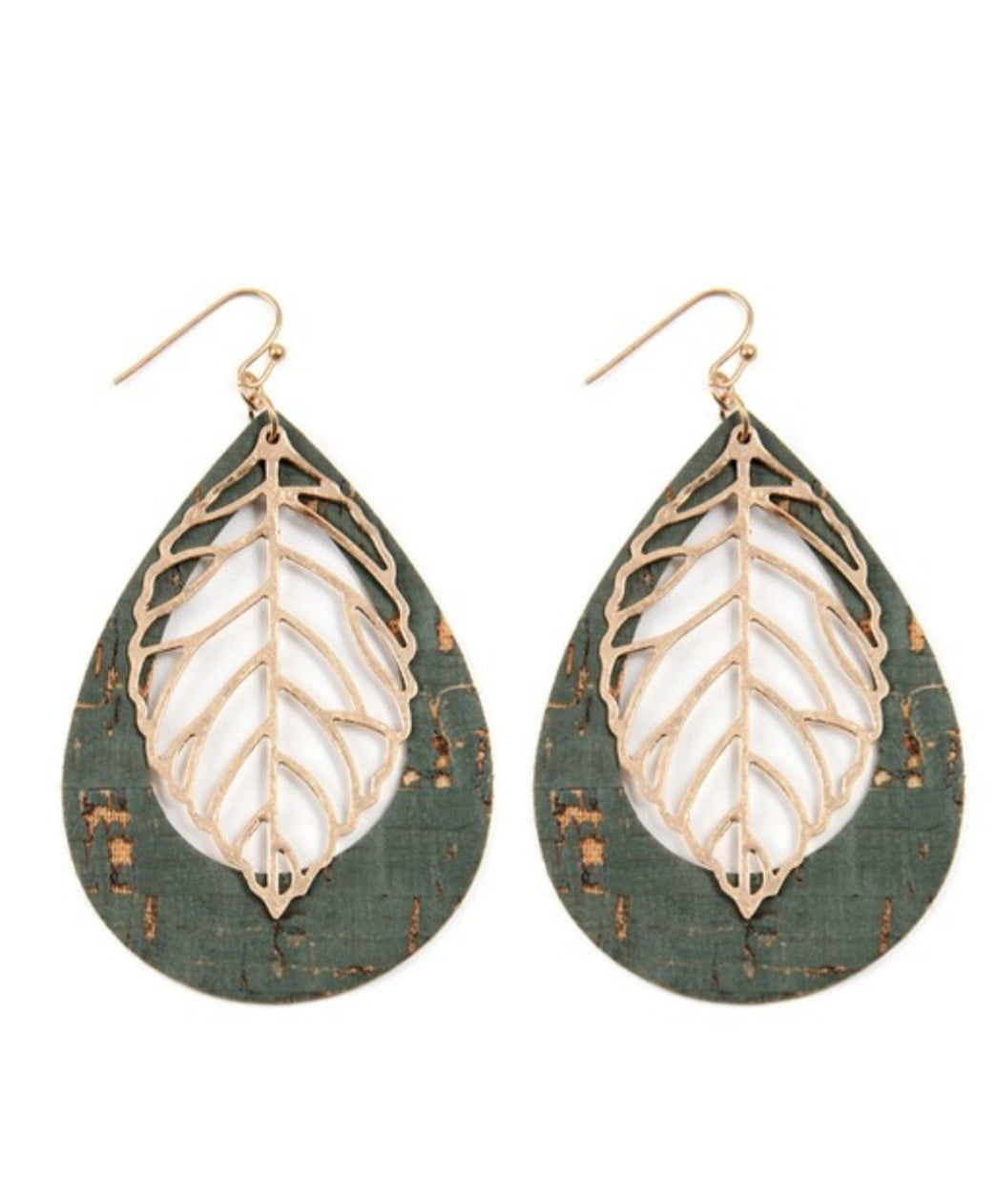 Vintage Teardrop Leaf Earrings