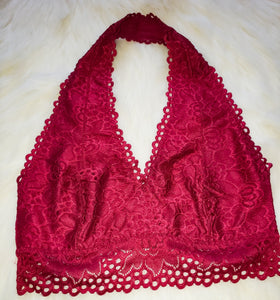 Halter Lace Bralette (Curvy) - 3 Colors