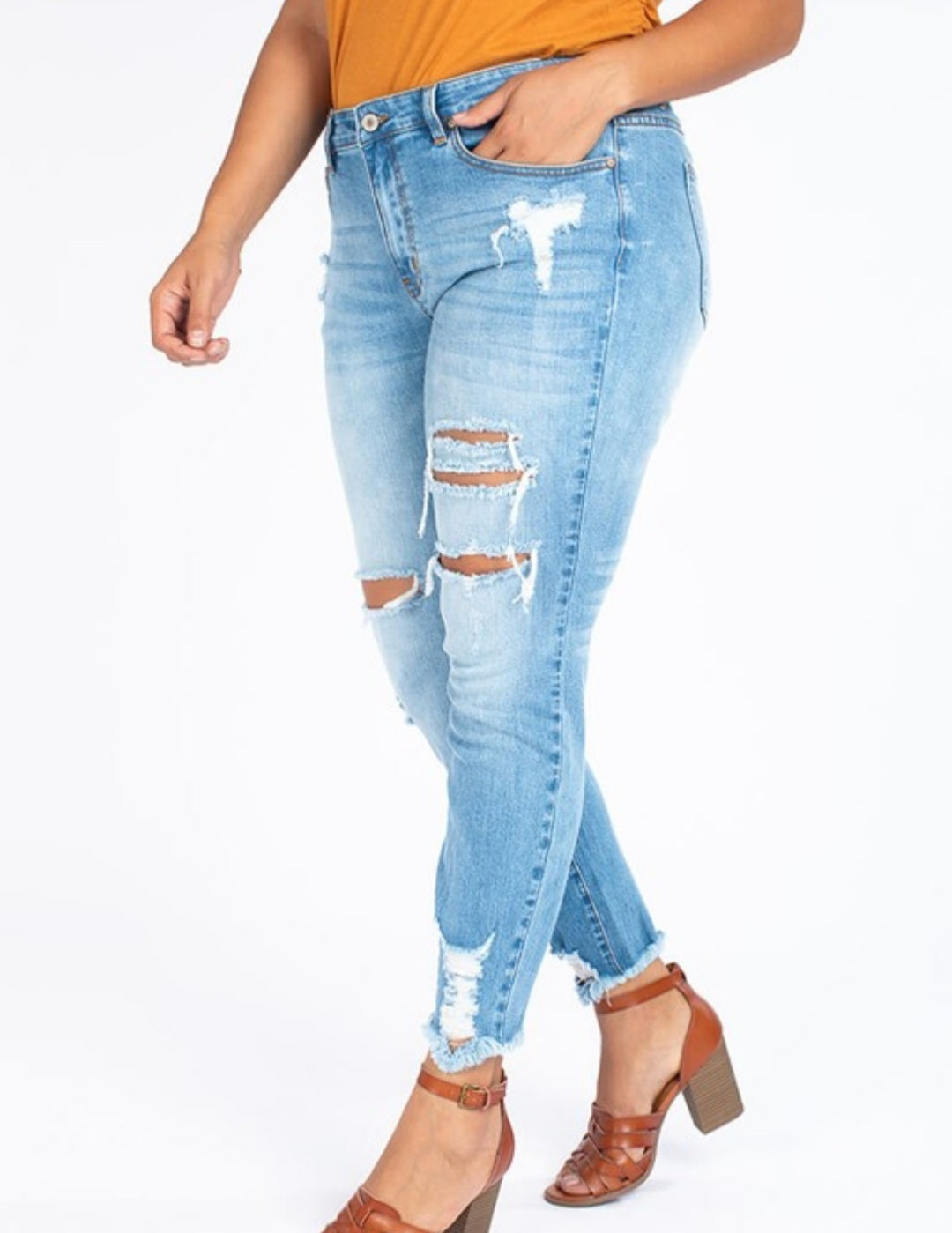 Beyond Confident High-Rise KanCan Ankle Skinny Jeans (Curvy)