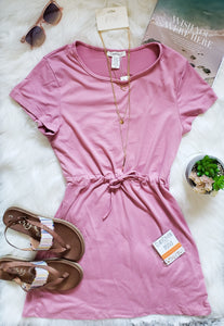 Endless Adventures T-Shirt Dress (Dusty Rose)