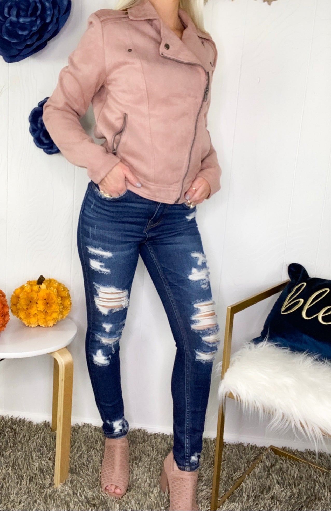 Slay The Night Vervet Distressed Skinny Jeans