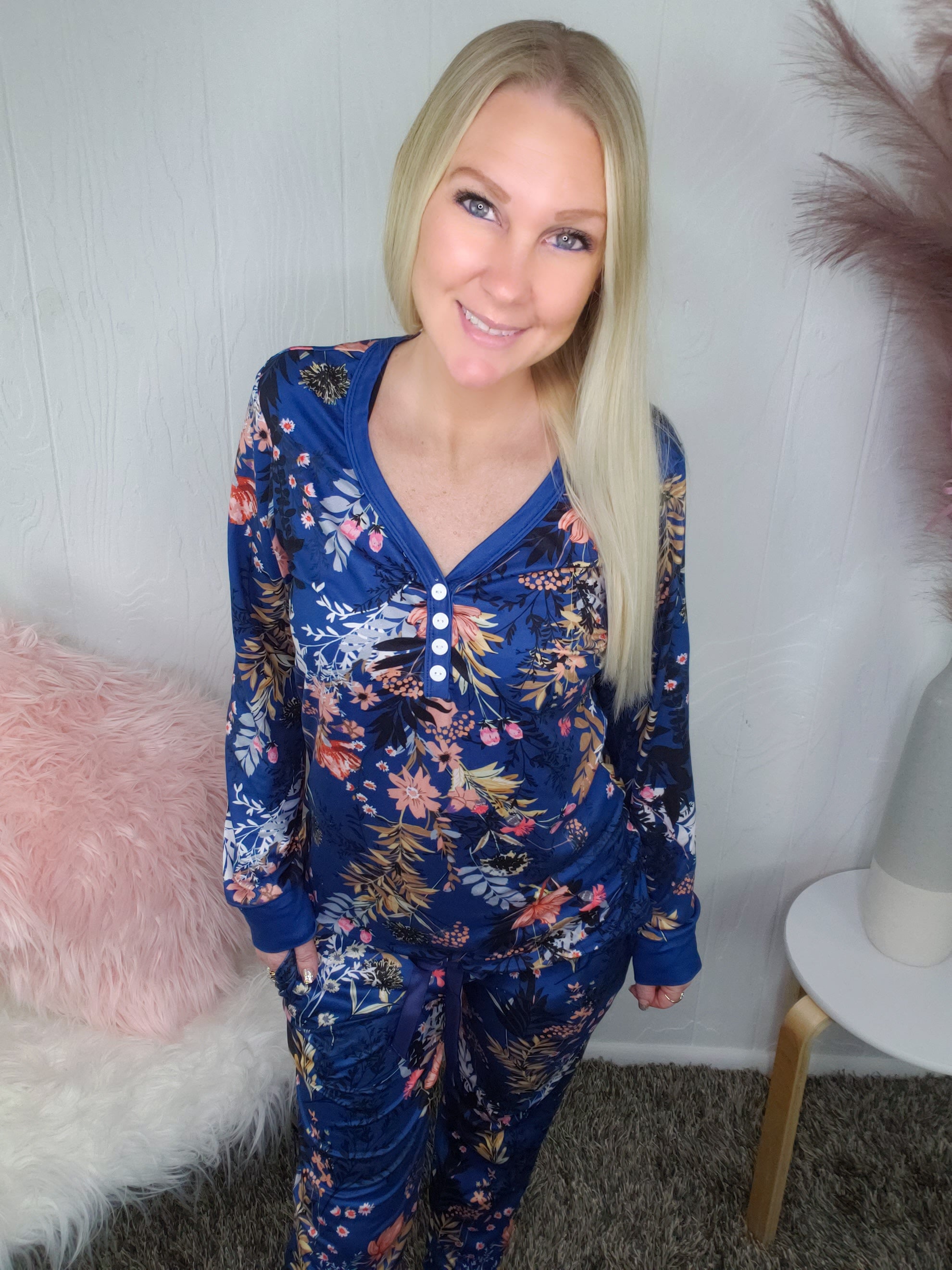 Sweet Dreams Floral Pajama Set (2 Colors)