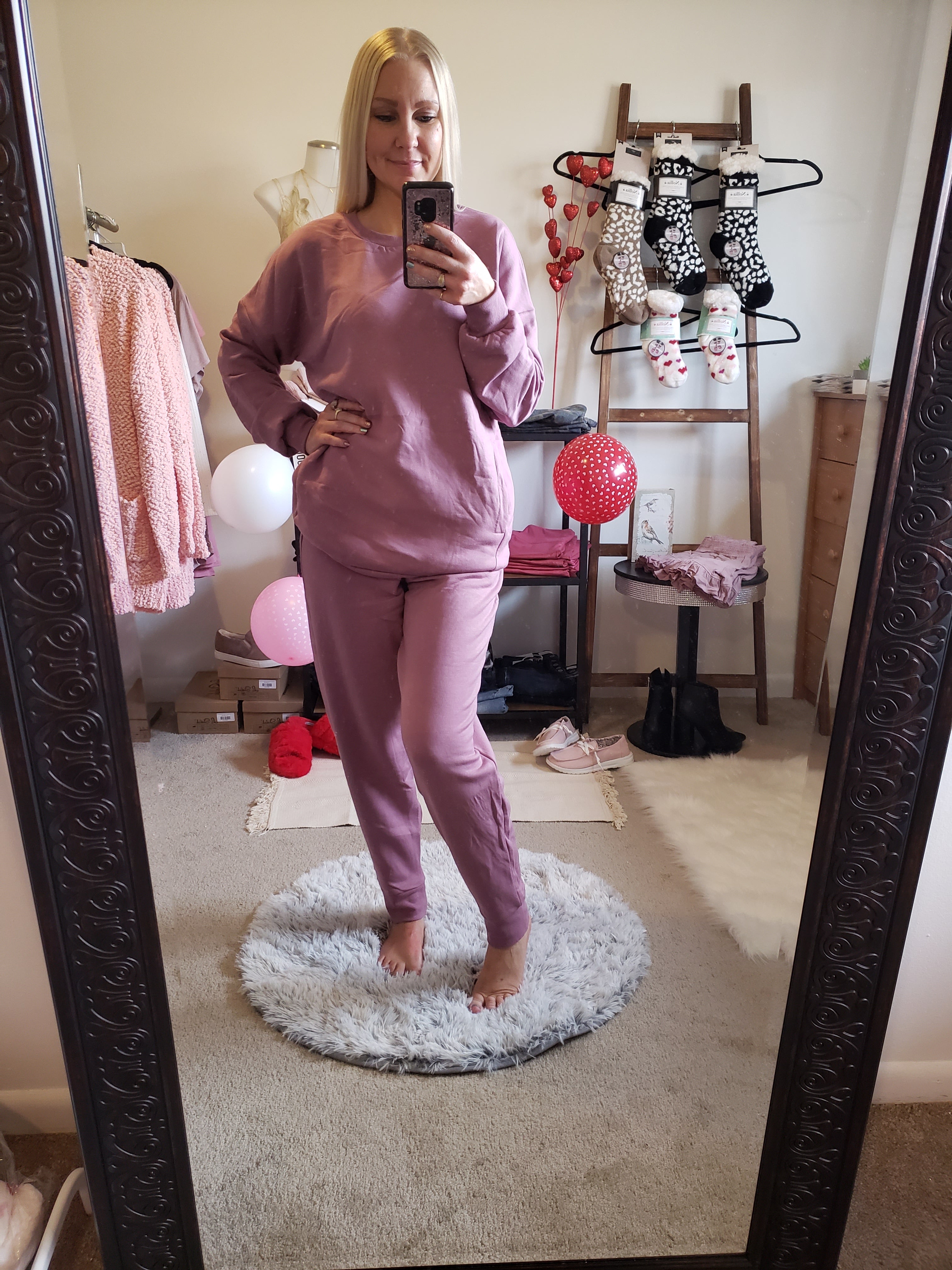 Wintery Predictions Two Piece Set (Mulberry)