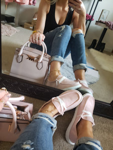 Safe Travels Slip on Sneakers (Blush)