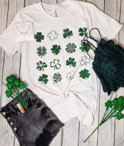 Choose Your Lucky Shamrock Tee (Vintage White)