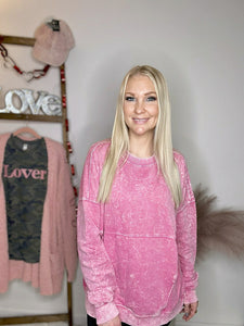 Exposed Love Story Pullover (Fuchsia)