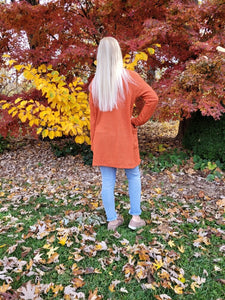 Lola Waffle Knit Cardigan (Pumpkin Spice)